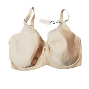 UNDERSTANCE Ivy Smooth Lace Full Coverage Flexwire Bra Champagne 40J